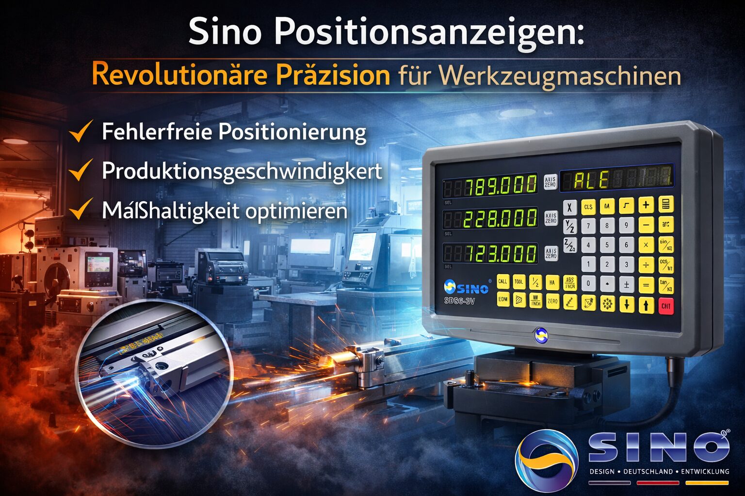 Sino Positionsanzeigen: Revolutionäre Präzision für Werkzeugmaschinen