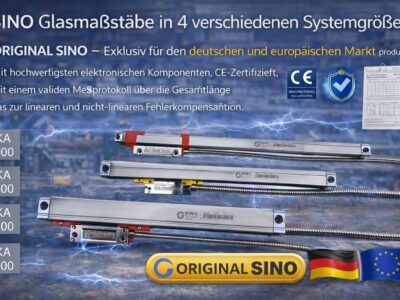 sino maasstäbe in 4 grössen