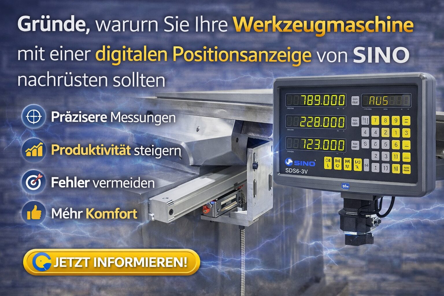 Warum Sie Ihre Werkzeugmaschine mit einer digitalen Positionsanzeige von SINO nachrüsten sollten