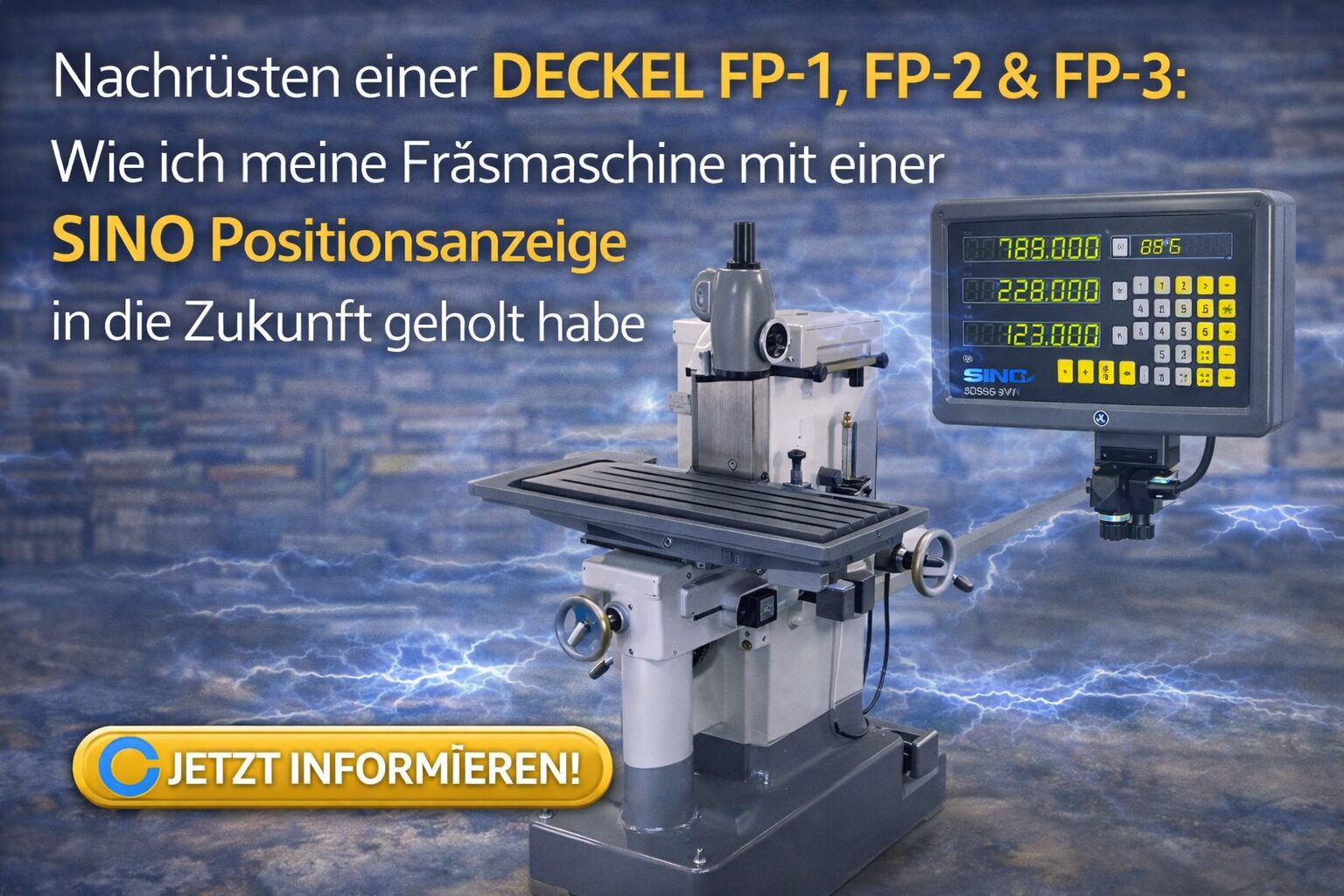 Nachrüsten einer DECKEL FP-1, FP-2 & FP-3: Wie ich meine Fräsmaschine mit einer SINO Positionsanzeige in die Zukunft geholt habe
